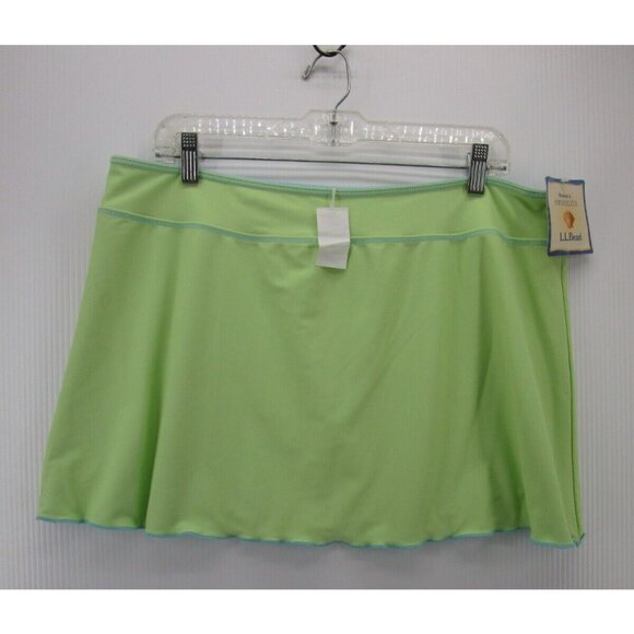 VINTAGE LL Bean Skirt 18 Swim Swimsuit Green Mini Reversible NEW - Picture 4 of 11